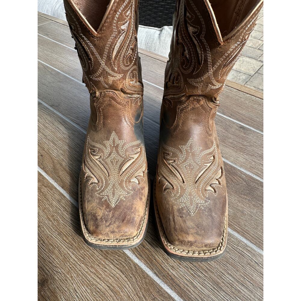 Ariat Round Up Bliss Western Boot Girls Size 3 - Picture 2 of 6